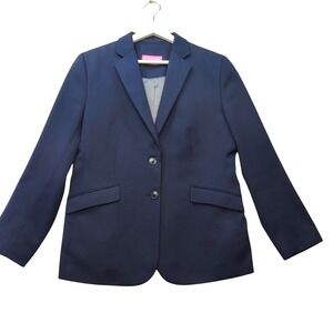 Brook Taverner Navy Blue Hebe Blazer Womens Size 12R Work Academia Office Preppy